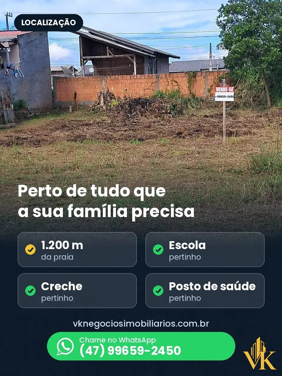 Terreno 300m² (12×25) Aceita Permuta e Veículo | Perto da Praia e Infraestrutura por R$ 210 Mil